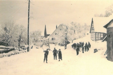 19550 Kreuzung Liebesdorfer Straße - Dörrsteige Richtung Langenburg im Winter
